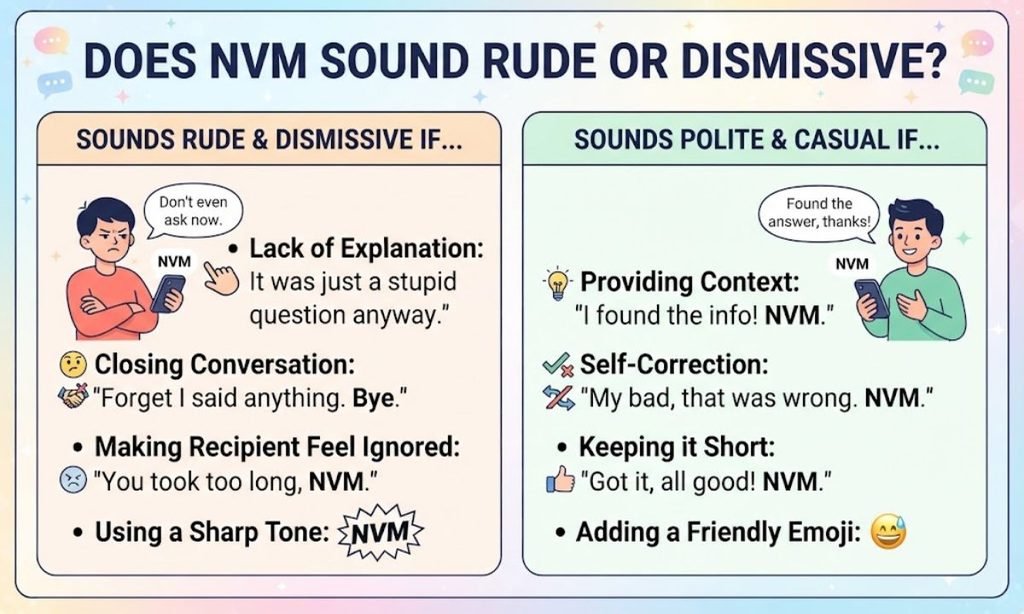 Does NVM Sound Rude or Dismissive