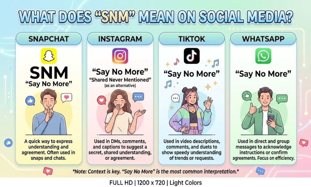 What Does SNM Mean on Snapchat, Instagram, TikTok, and WhatsApp